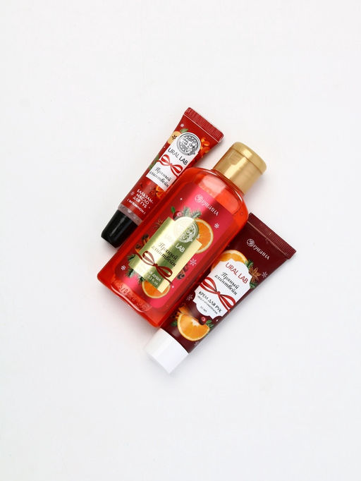 URAL LAB Арома Саунд Набор гель для душа, крем для рук и бальзам для губ, глинтвейн