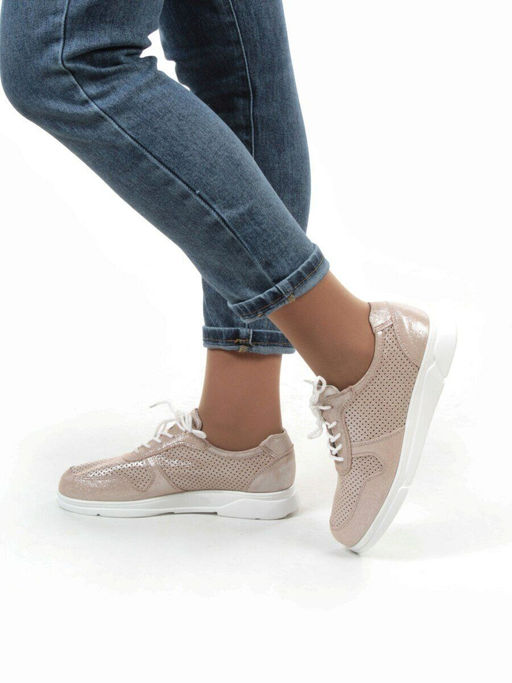 05-FEE01-2P BEIGE Кроссовки (нубук) - Фабричный китай фото 5