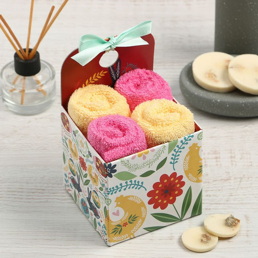 Набор декоративных махровых салфеток Зайцы 30х30 см - 4 шт, 100% хлопок, 340 гр/м2 - Этель фото 7