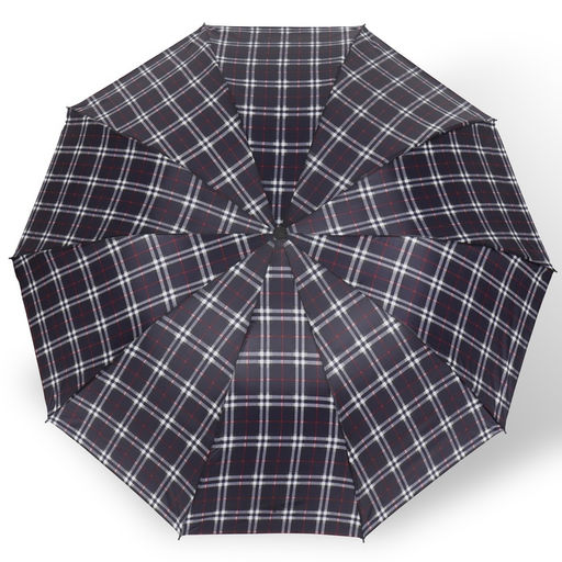 Зонт механический «Клетка», 4 сложения, 10 спиц, R=52/60 см, d=104 см, МИКС