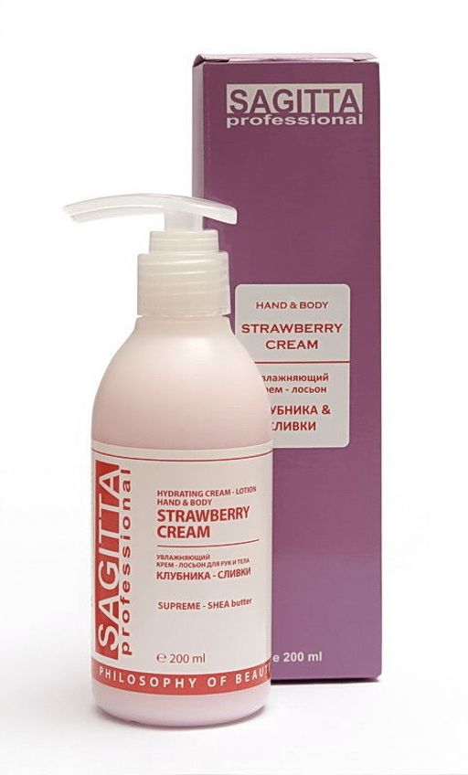 70560 HYDRATING CREAM - LOTION Крем - лосьон руки/тело КЛУБНИКА - СЛИВКИ 200мл.