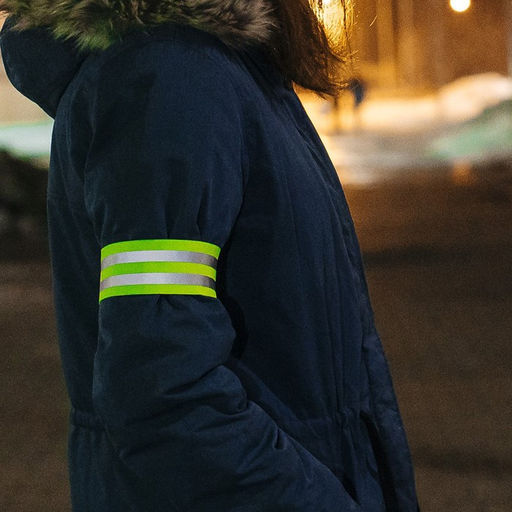 Повязка нарукавная светоотражающая, эластичная, на липучке, 35×4.8 см