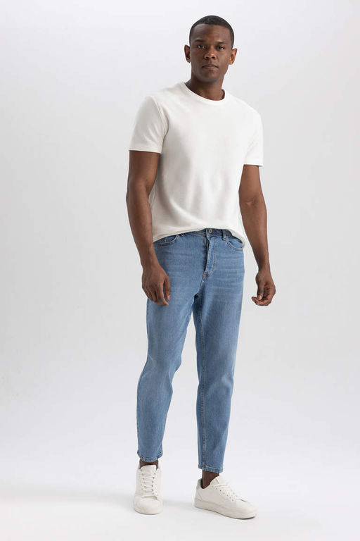 Узкие джинсовые брюки комфортного кроя с нормальной талией и узкими штанинами - Defacto фото 2