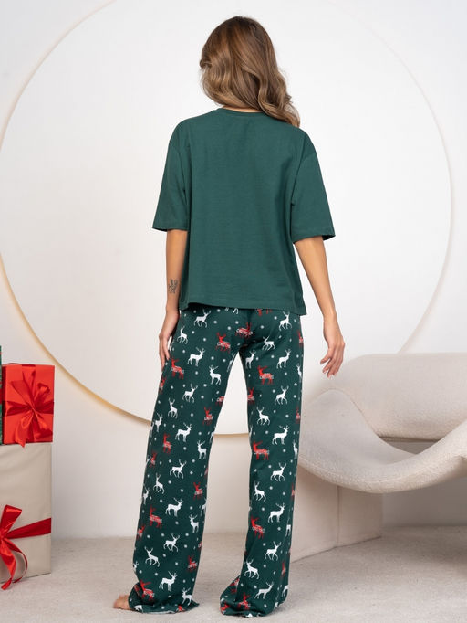 Новогодняя женская пижама с брюками - Binita фото 9