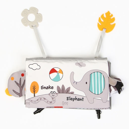 Развивающий складной коврик Крошка Я «Зверята», с книжкой - шуршалкой, 3 в 1