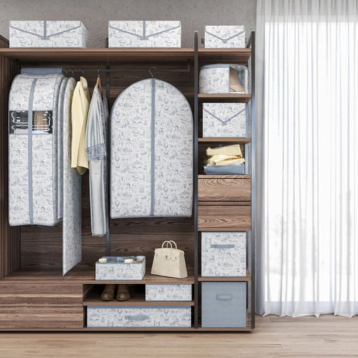 VAL TI-BOX-TM Короб стеллажный с крышкой, большой, 40*30*25 см, TRAVELLING INDIGO, шт