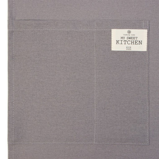 Фартук Этель ECO, цвет серый, 60х64 +/-6 см, 70% хл, 30% лён, 190 г/м2  фото 4