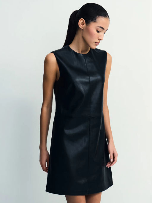 Платье миди из искусственной кожи / Zarina