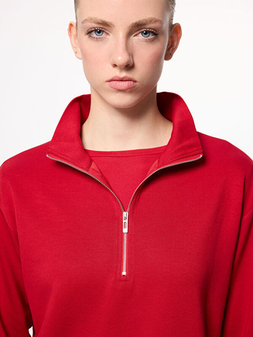 Dik Yaka Kad?n Sweatshirt