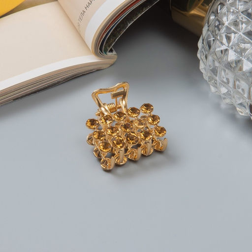 Цена за 6 шт. Крабик для волос «Классик», 2.5 см, золото МИКС