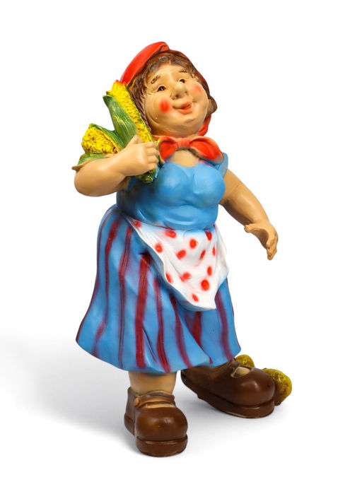 Садовая фигура из полистоуна «Дачница в платье», 55×25×30 см