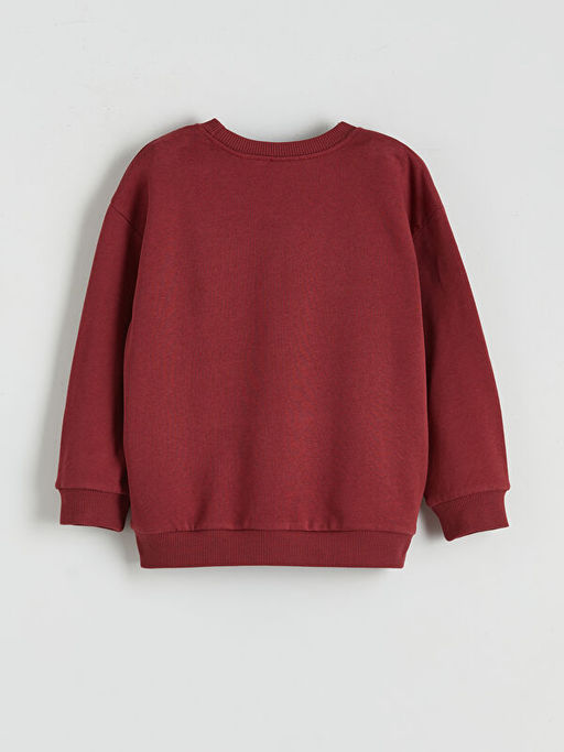 Bask?l? Erkek ?ocuk Sweatshirt