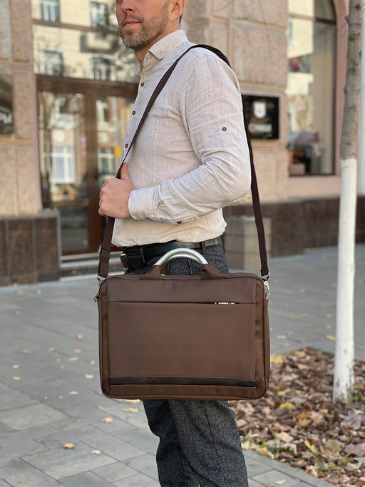 LACCOMA сумка 8618-21-коричневый полиэстр полиэстр