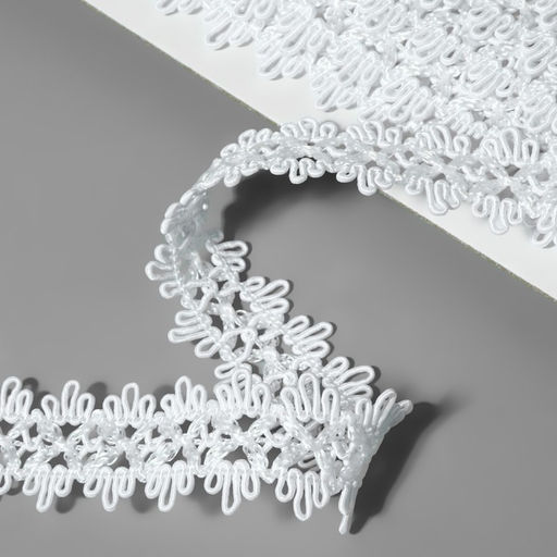 Тесьма декоративная, 20 мм, 10±1 м, белая