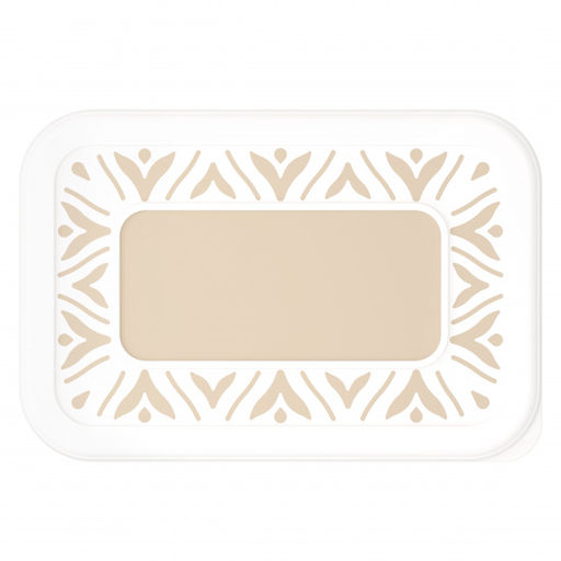 Цена за 2 шт. Банка для хранения сыпучих продуктов "Эстетика" 0,8л прямоугольная (бело-бежевый) М8734