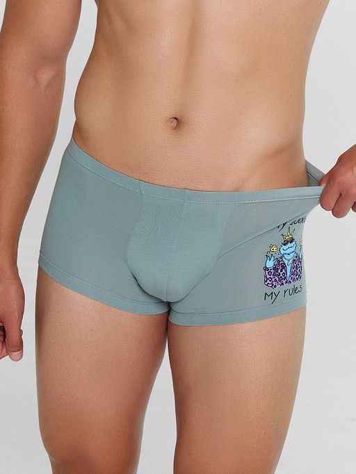 Трусы мужские боксеры мультипак (2 шт.) серо-синие с контурными героями - Mark formelle фото 2