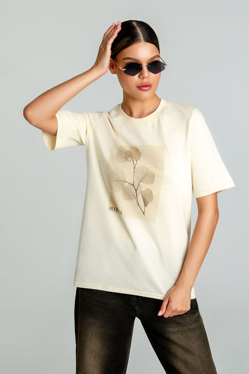 Арт. 31133 Футболка женская 44-52 (5 шт) Цвет:бежевый - Калинка фото 8