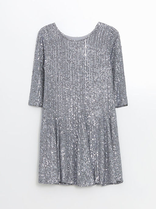 Bisiklet Yaka Pul ??lemeli K?z ?ocuk Elbise - Waikiki фото 2