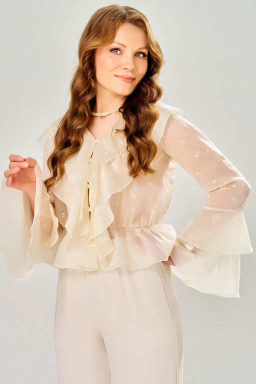 Блуза FITA 20812 экрю  фото 3