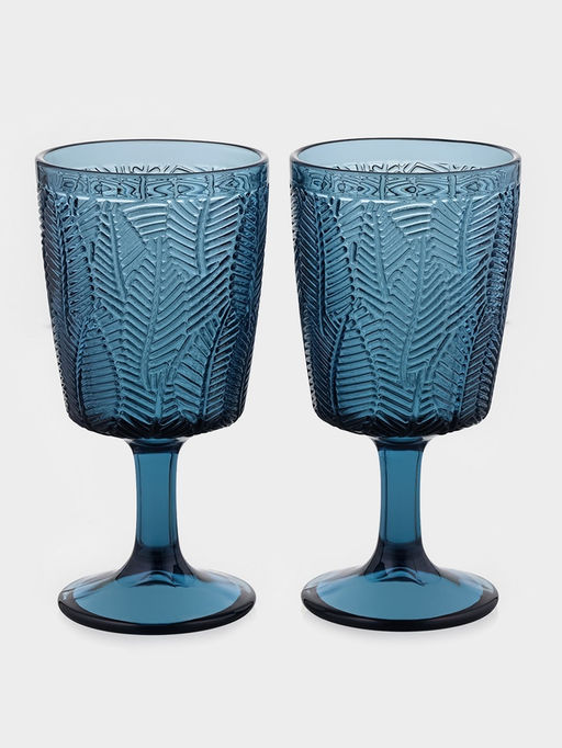 Бокалы «Флорин», 300 мл, набор 2 шт., стекло, синие