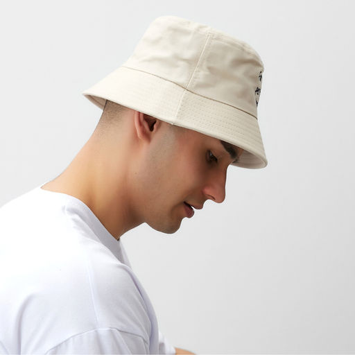 Панама MINAKU с надписями, бежевый, размер 56--58