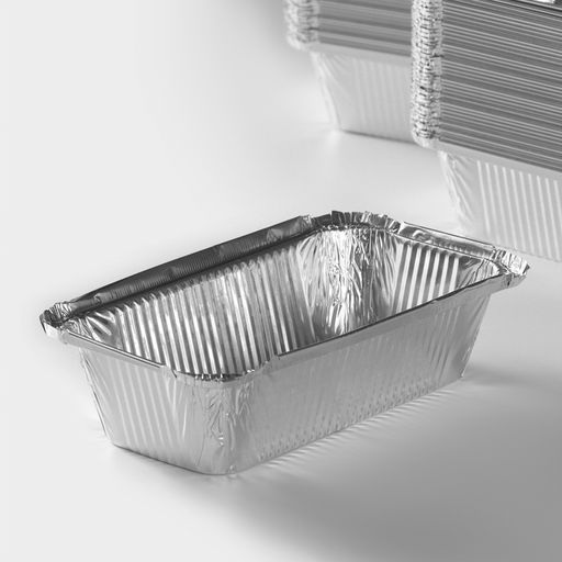 Цена за 100 шт. Форма для выпечки и запекания Доляна, 620 мл, 19.810.35.5 см, фольга, серебристая  фото 3