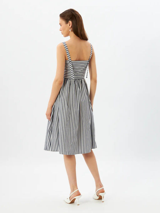 Платье Сарафан из хлопка с принтом полоска - Tantino фото 13