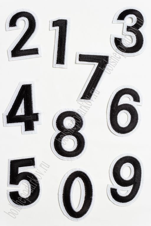 Нашивки "Цифры" (10 шт) SF-3745, ассорти