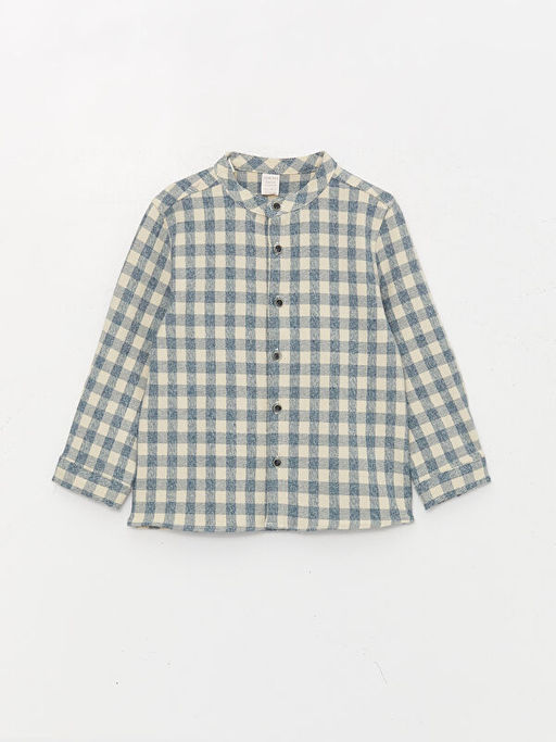 Ekose Desenli Uzun Kollu Erkek Bebek G?mlek ve Pantolon 2li Tak?m - Waikiki фото 2