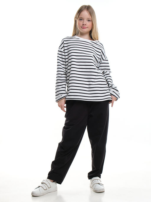 Лонгслив в полоску для девочки 22-7689 полоска - Mini maxi фото 13