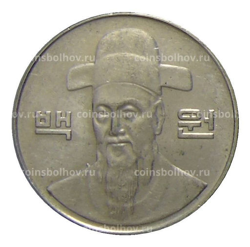 Монета 100 вон 2001 года Южная Корея