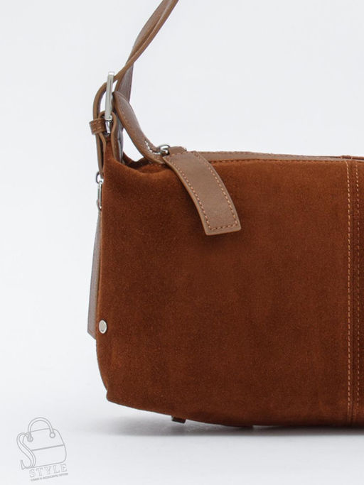 Сумка женская кожаная 6148QF brown Polina&Eiterou