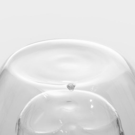 Кружка с двойными стенками Magistro «Сердце», 120 мл, 12×9.5×9.5 см, стекло, прозрачная