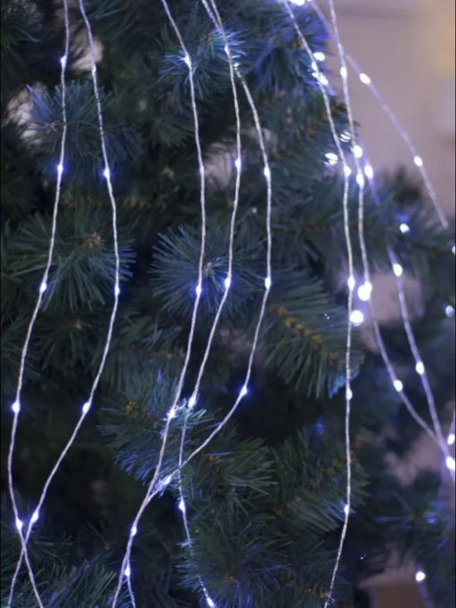 Гирлянда конский хвост роса белый