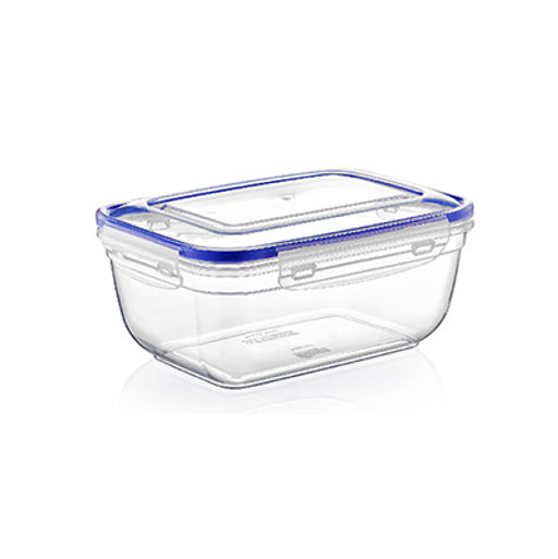 Контейнер для продуктов пластмассовый 0,4л, 13х10х6см, с клипсами, воздухонепроницаемый (герметичный), съемный силиконовый уплотнитель, подходит для СВЧ (Россия)