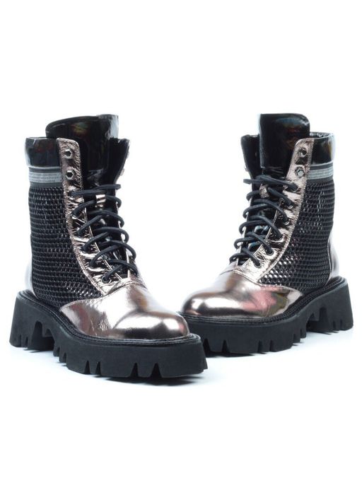 01-C1101-2 GOLD Ботинки женские (натуральная кожа, байка) - Фабричный китай фото 14