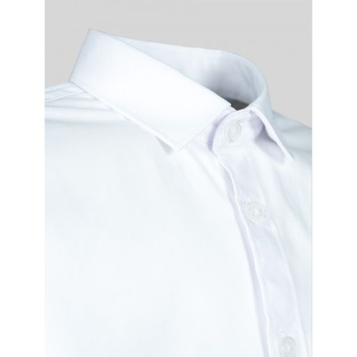 Рубашка школьная БЕЛАЯ, прямой крой, длинный рукав, тм - Царевич фото 16