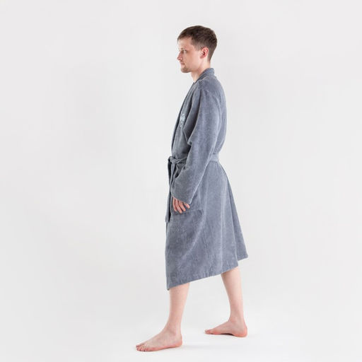 Халат махровый мужской «Этель. Самый лучший», размер 56-58, серый