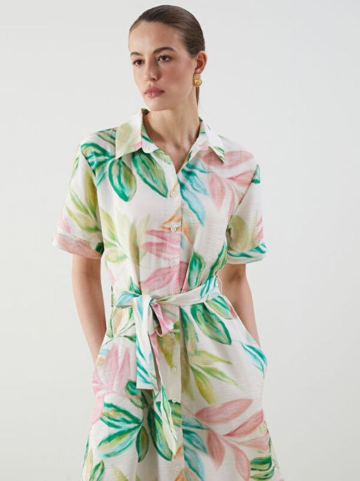 ?i?ekli G?mlek Elbise