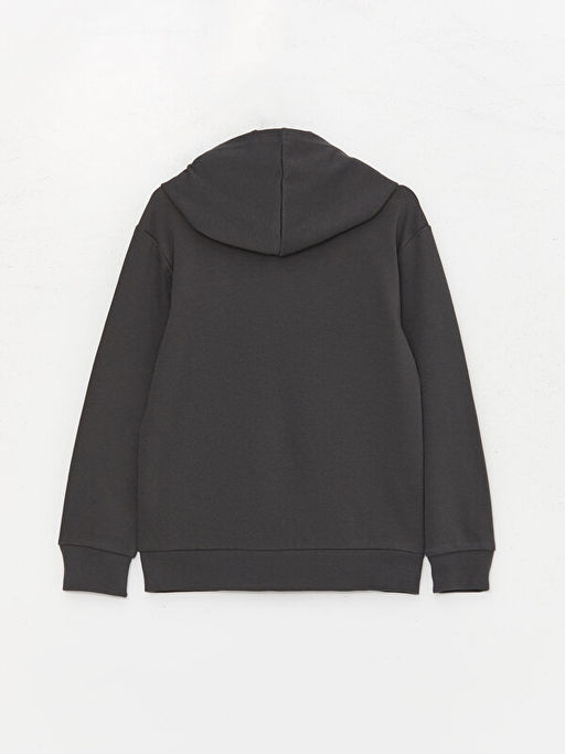 Bask?l? Uzun Kollu Erkek ?ocuk Hoodie ve E?ofman Alt? - Waikiki фото 3