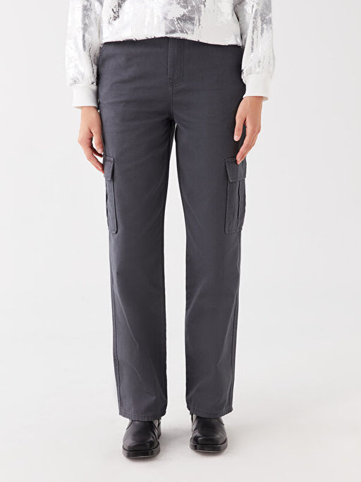 Standart Fit Kad?n Kargo Pantolon