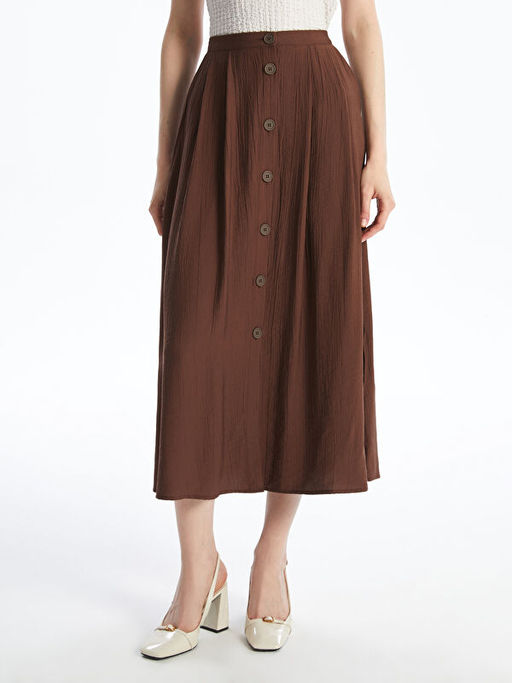 Beli Lastikli Dokulu Pileli Etek