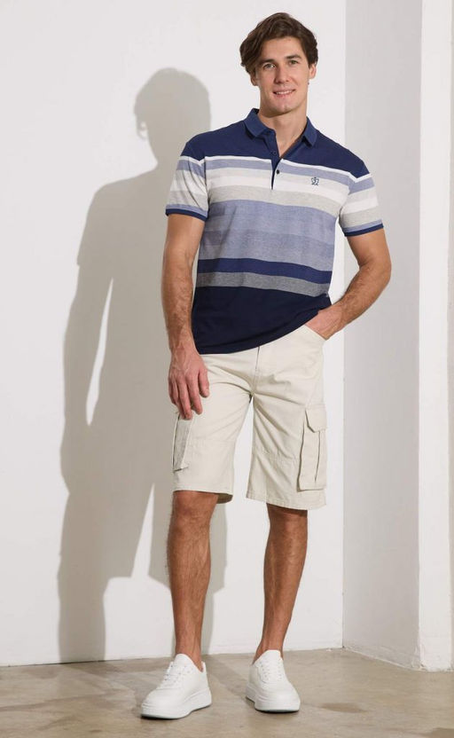 Футболка-поло F211-07-564b blue - Fine joyce фото 3