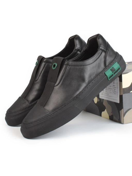 03-0121-1 BLACK Кроссовки мужские (натуральная кожа) - Фабричный китай фото 13