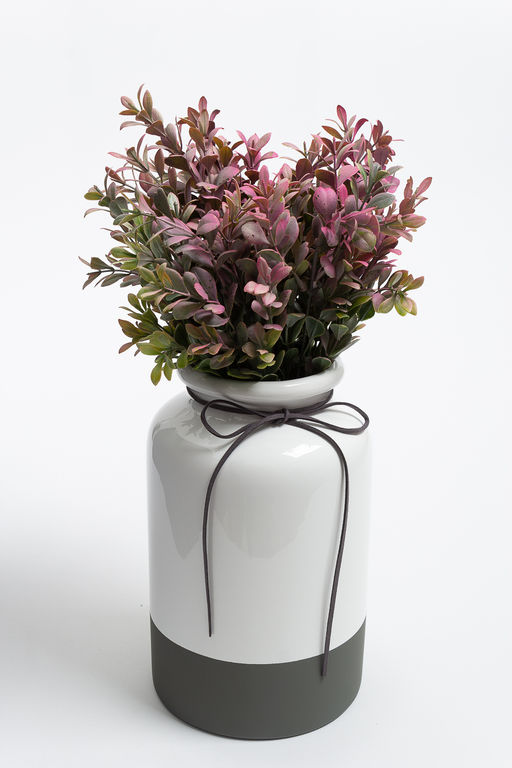 Ваза керамика (SF-2817) белый/серый