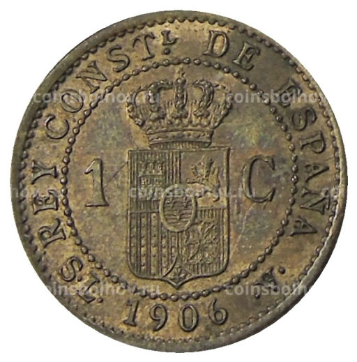 1 сентимо 1906 года Испания