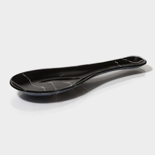 Подставка под ложку Доляна «Марбл чёрный», 23.5×8.3×1.5 см, стеклоㅤ