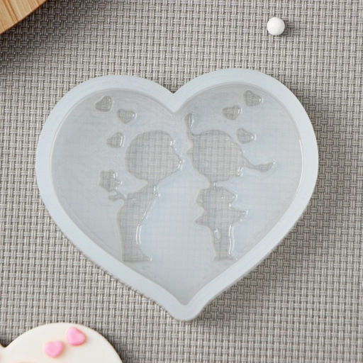 Силиконовая форма «Влюблённые», 7,5×5,5 см, прозрачная