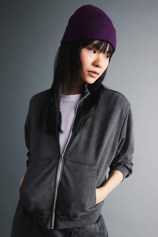 Толстовка на молнии из плотной моющейся ткани с эффектом потертости Cool - Defacto фото 2