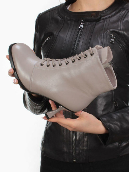 04-E29W-15HK BEIGE Ботинки зимние женские (натуральная кожа, натуральный мех) - Фабричный китай фото 3